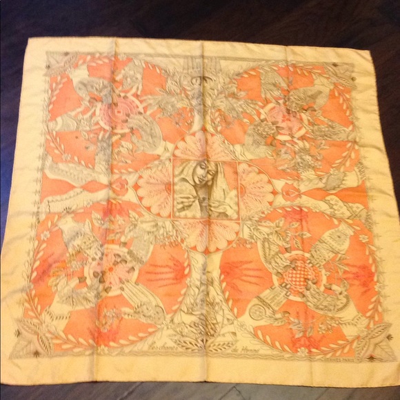 Hermes Accessories - Hermes 2002 Les Chants du Henne Silk Scarf